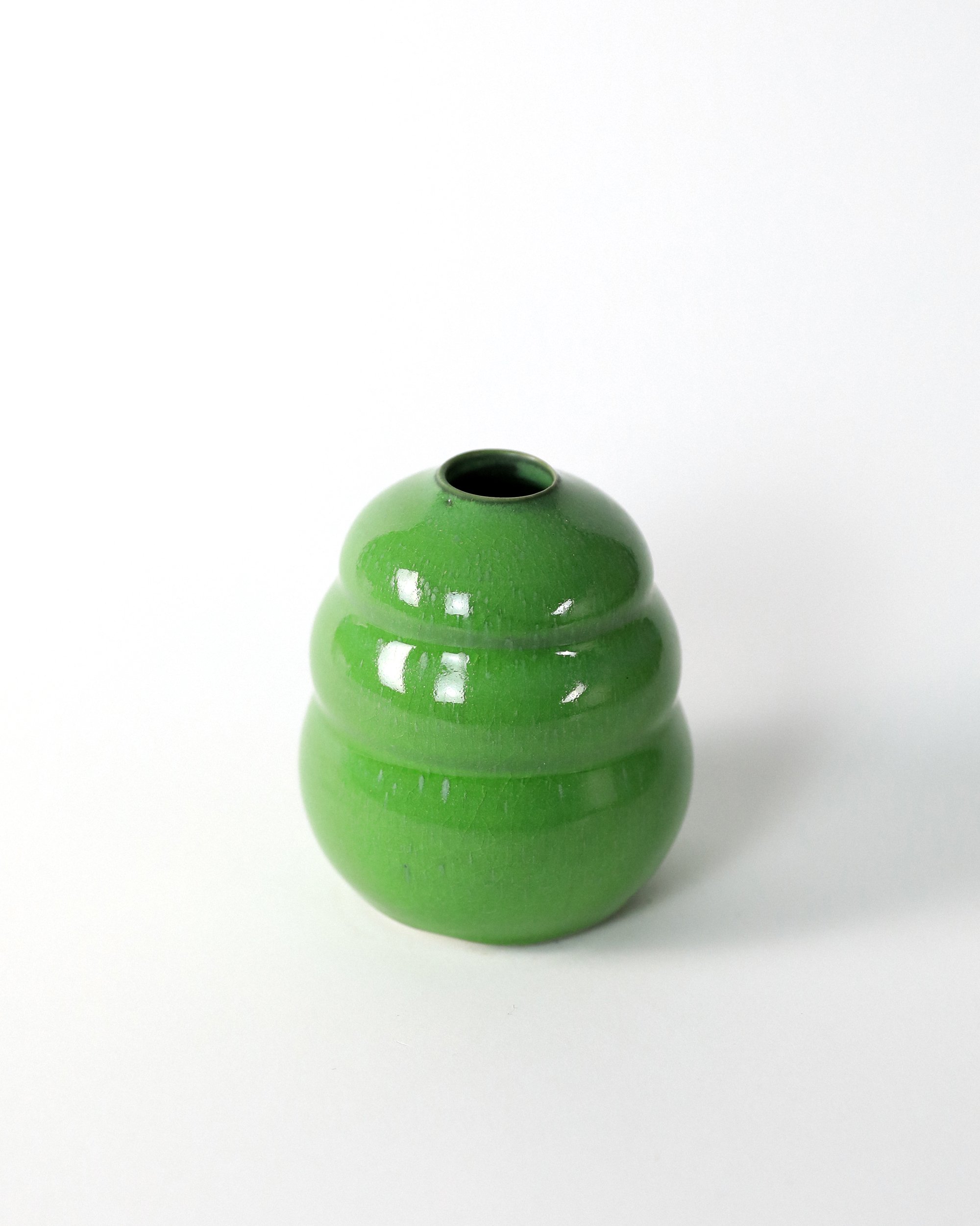 Small bud vase, wasabi green