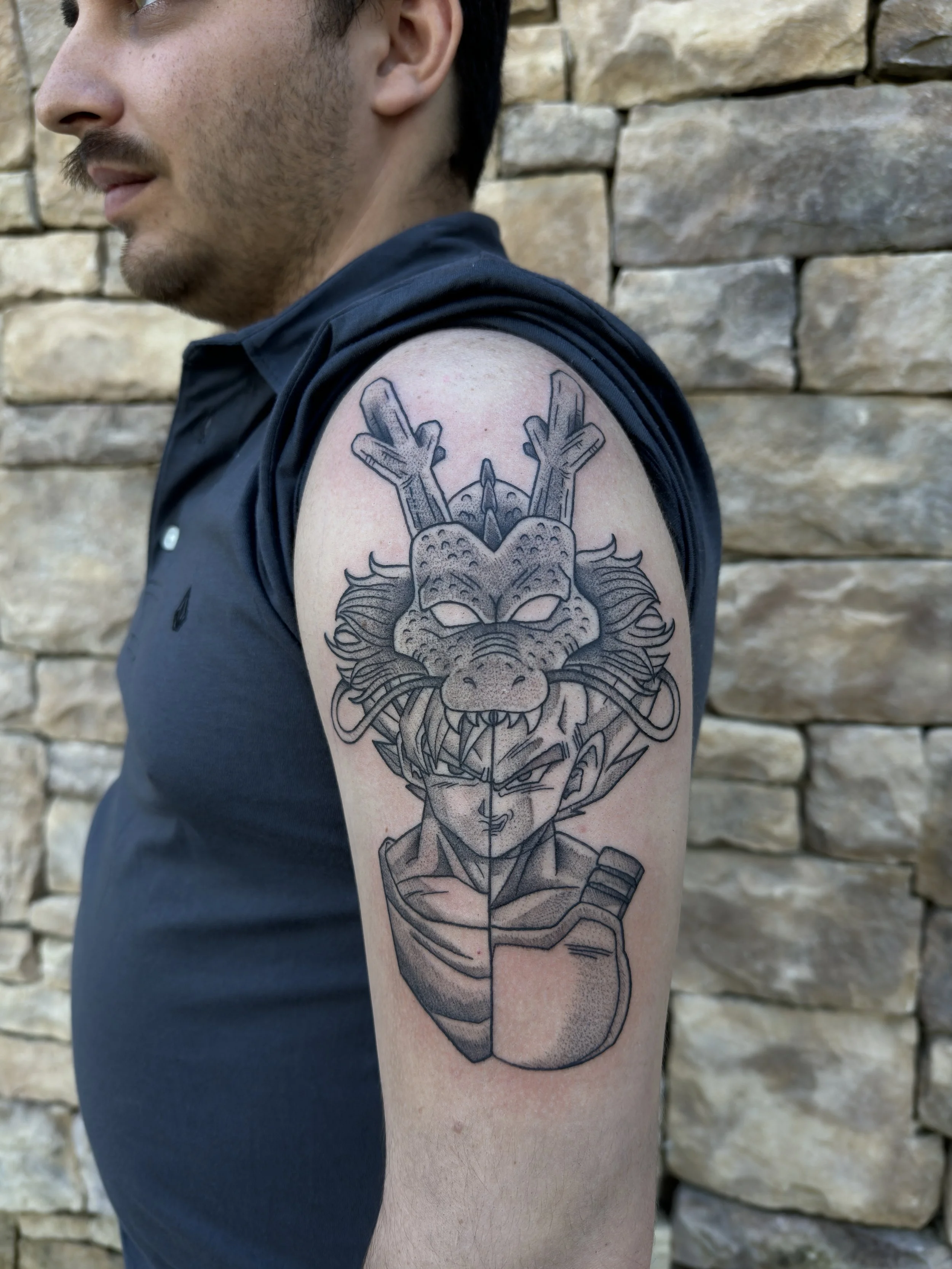 dbz, dragon ball z tattoo, dragon ball z, dragon tattoo, dragon,  dragon tattoos, dragon ball z sleeve, anime ink, anime tattoo artist, anime tattoo artist near me