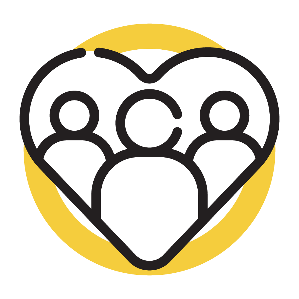 Heart with people inside - Connection to Purpose Icon