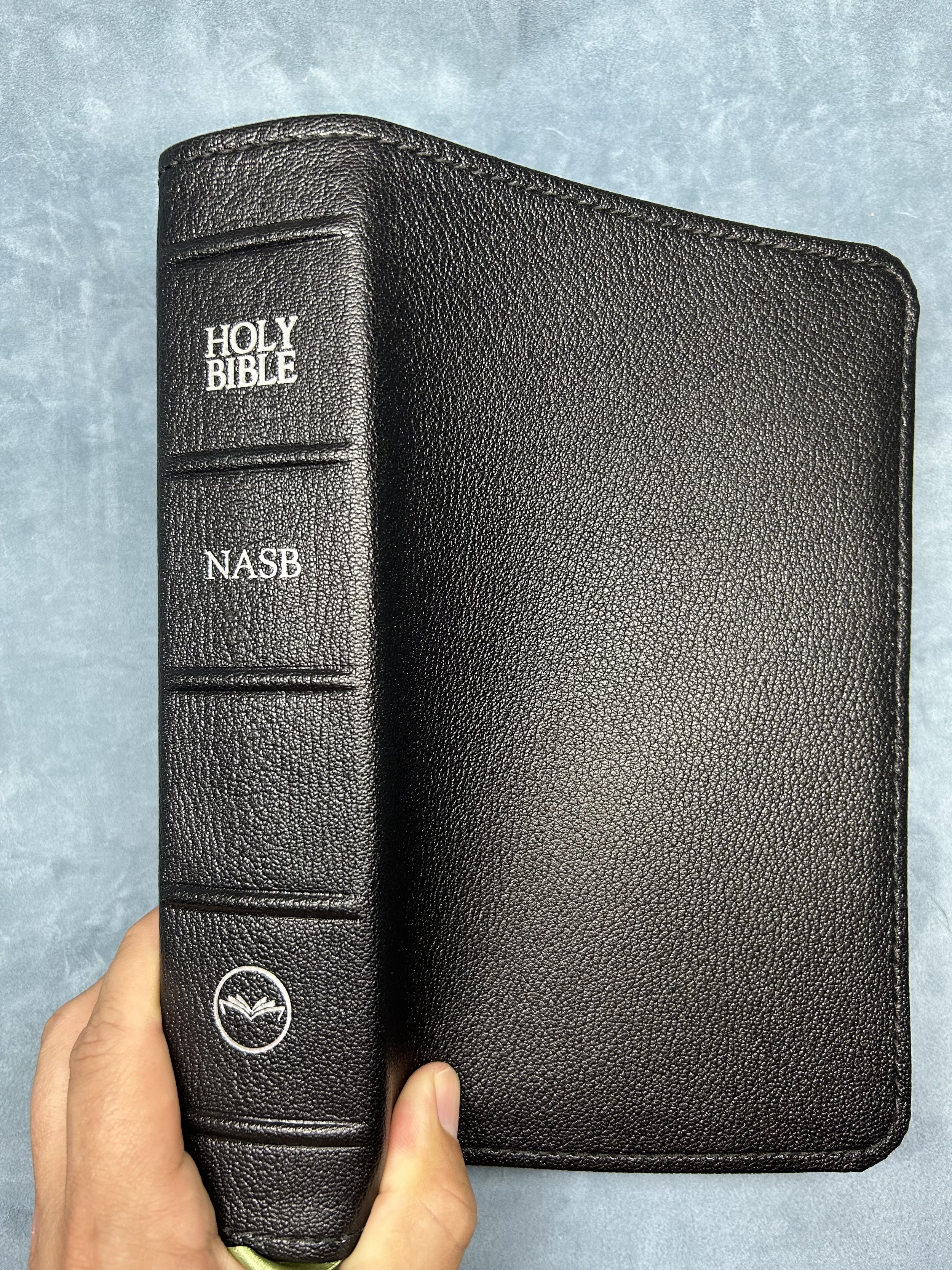 NASB - New Inductive Study Bible - Black Sully Goat skin - Army Green Nappa Lamb