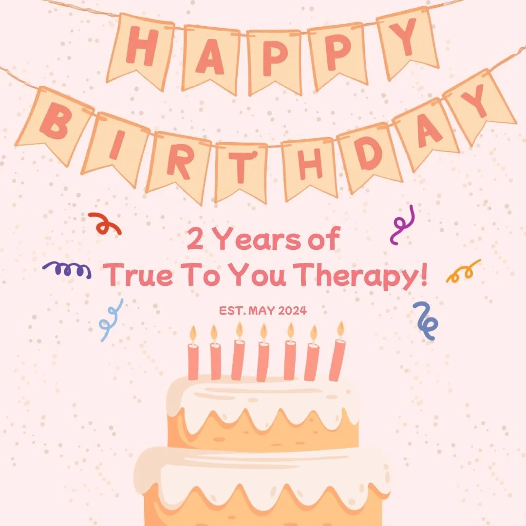 Two years 🎂

Over the last two years,&nbsp;True To You Therapy&nbsp;has grown much quicker than we ever imagined. We&rsquo;ve had the privilege of supporting so many incredible children and families, expanded our involvement in the community we love