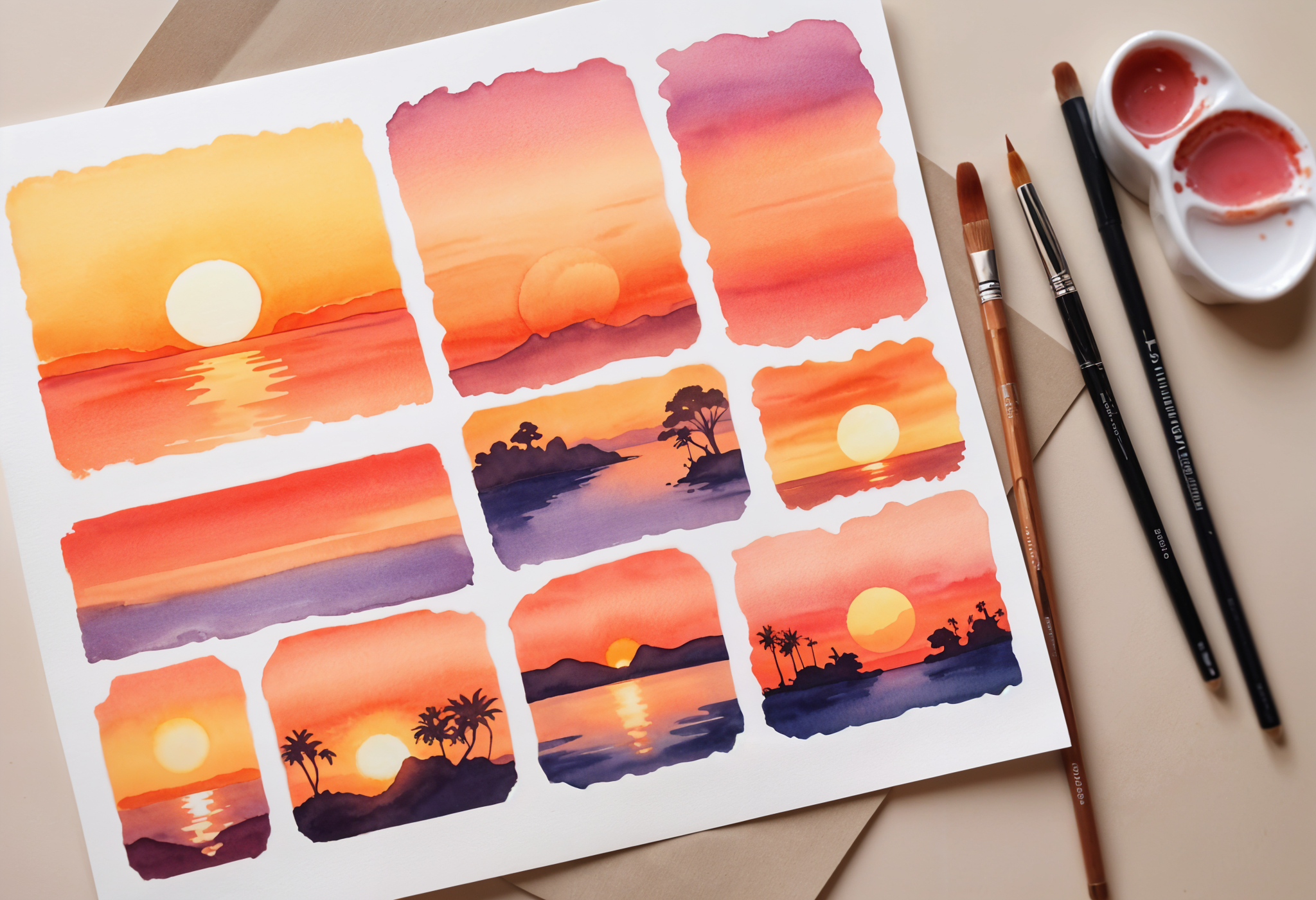 pikaso_texttoimage_mini-watercolor-sheet-sunset-theme (1).png