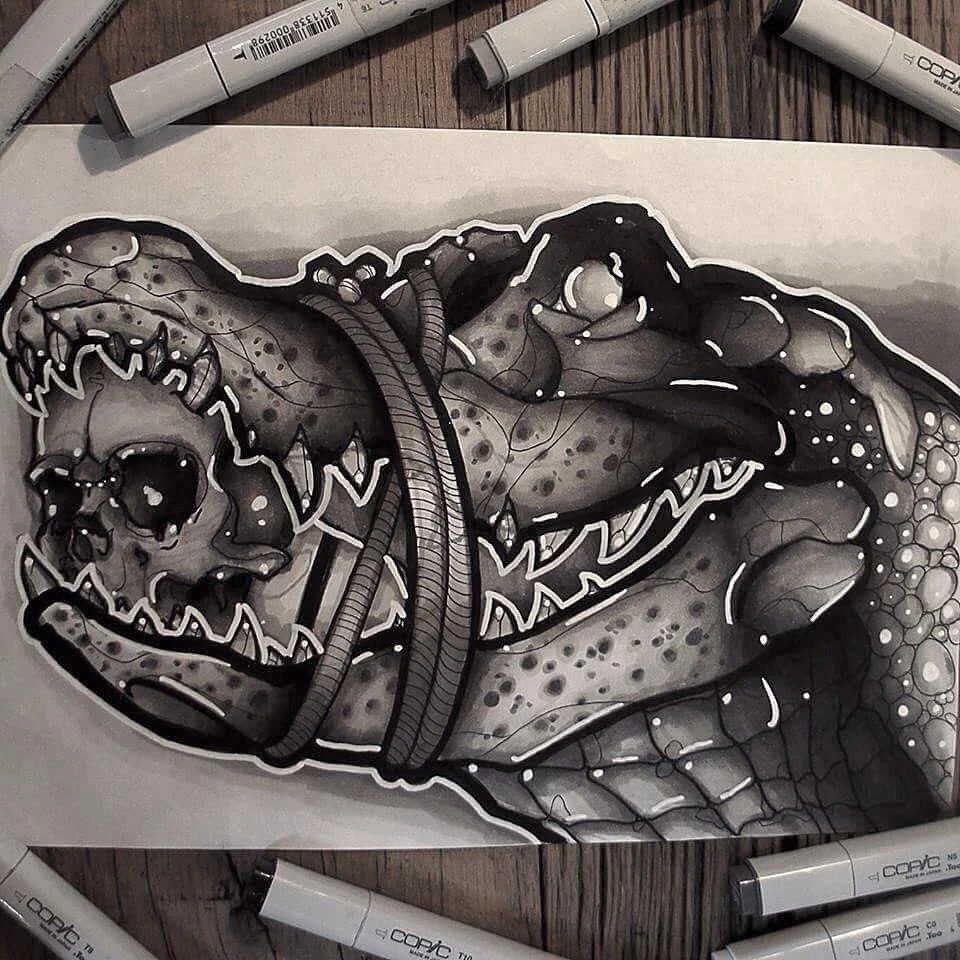 Brisbane Illustrator design work crocodile.jpeg