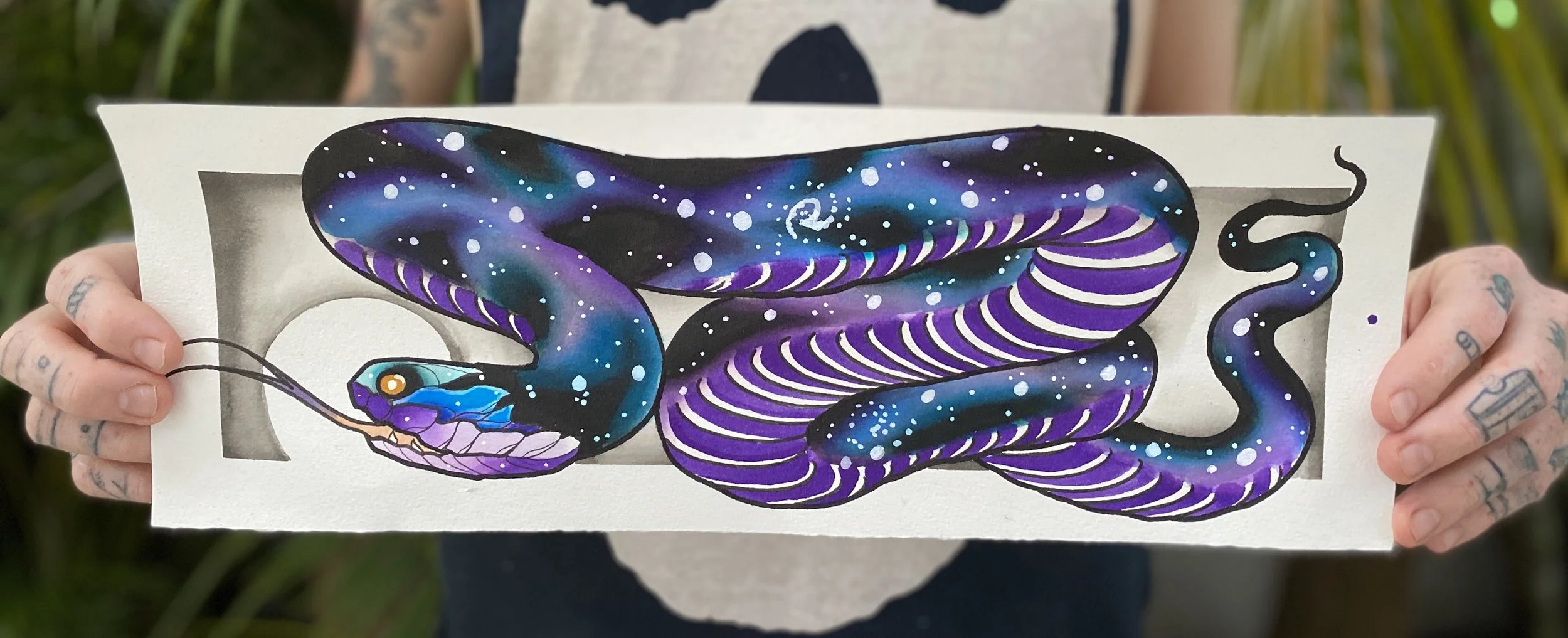 Brisbane Illustrator design work trippy snake.jpeg