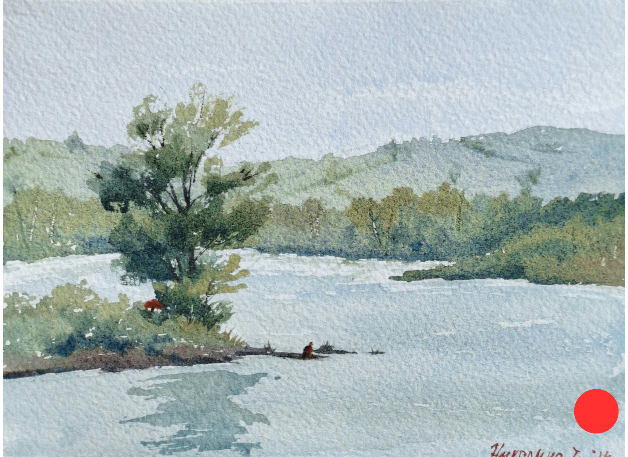 No4. "На езерото", 14х19см, продадена