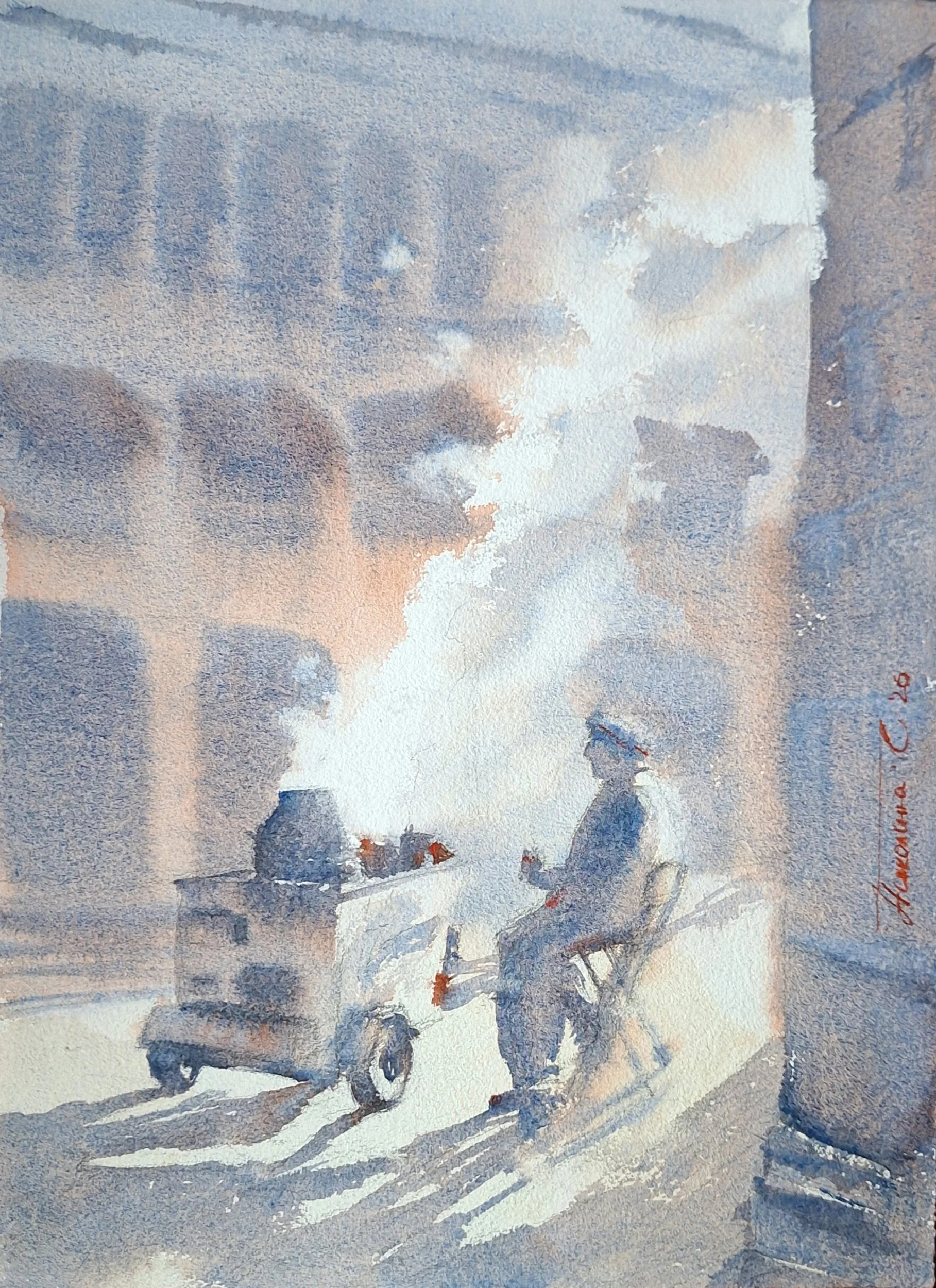 No23. "Една топла царевица, моля!", 28х38см, 60 евро