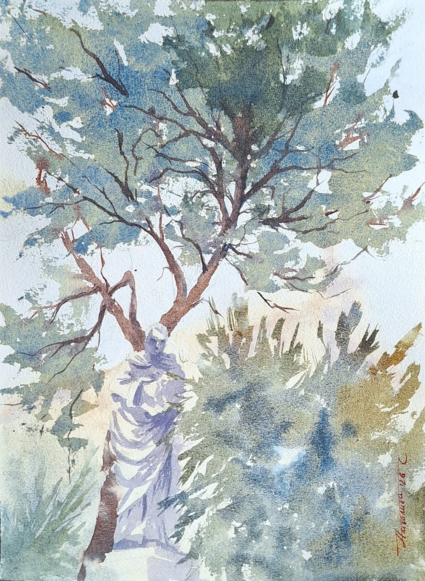 No22. "Под дървото", 28х38см, 60 евро