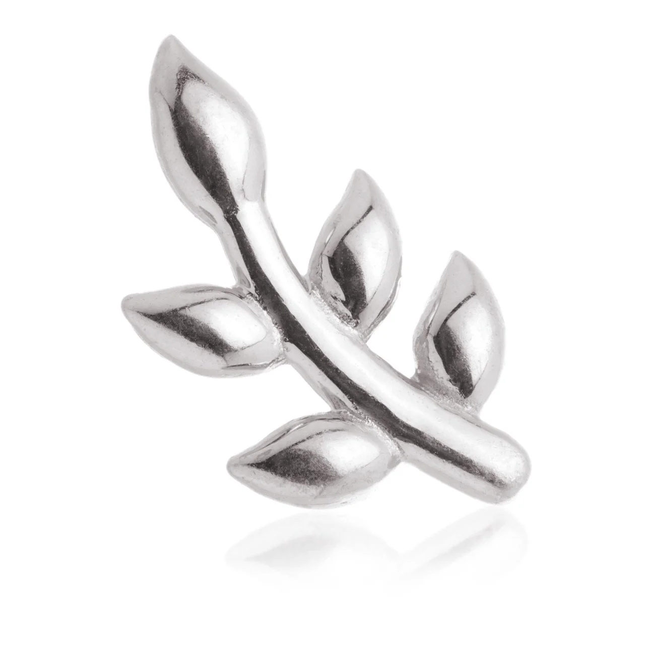 Tish Lyon - Olive Branch - 14k Gold - White Gold - Internal Flat-back