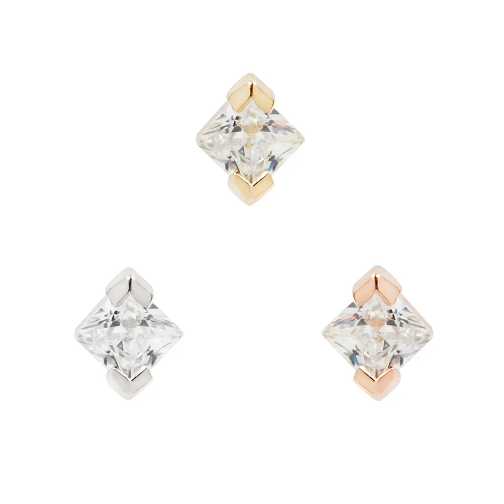 Buddha - Celestial, 14k Gold, Threadless Flat-Back Earring