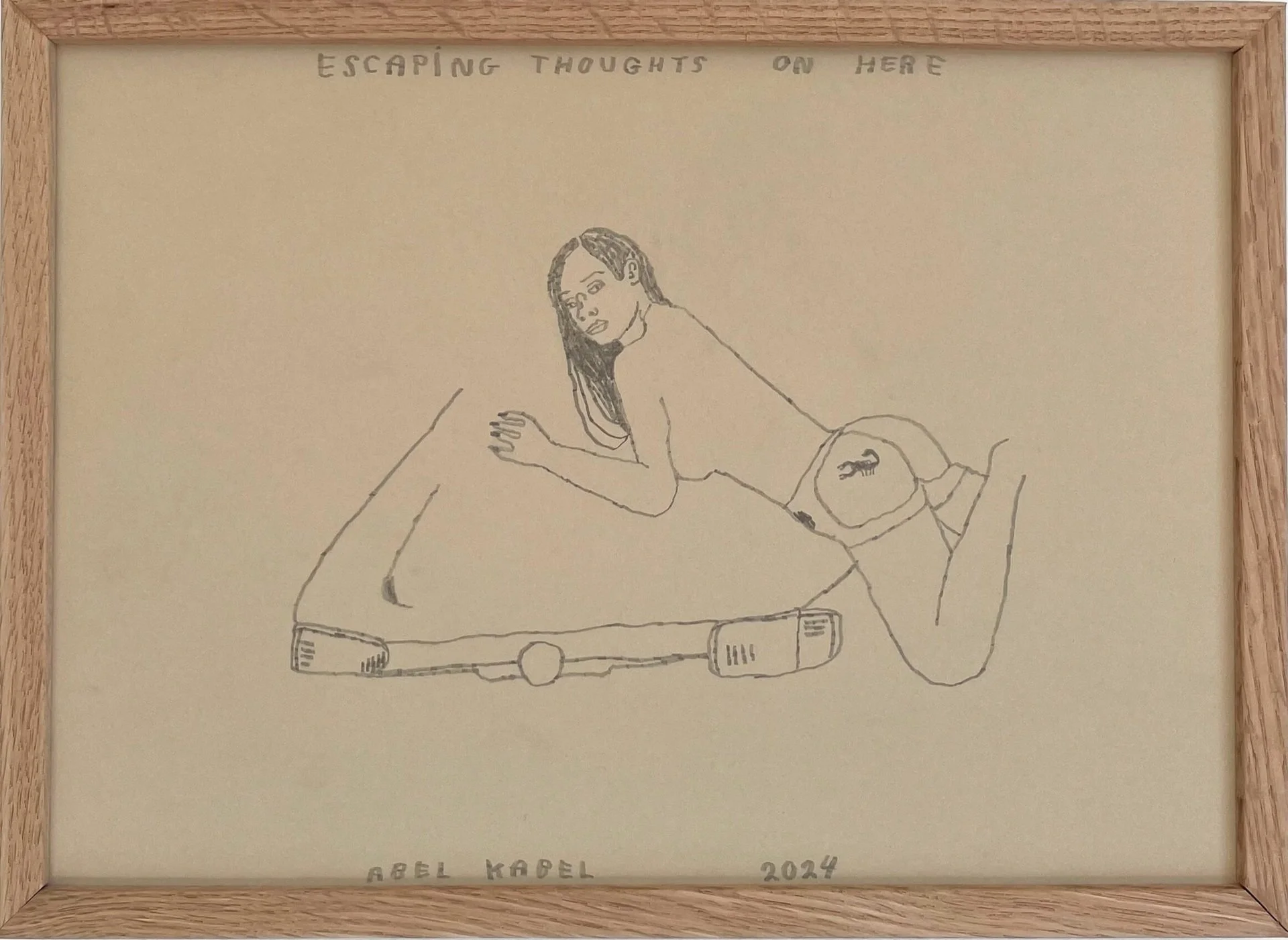 Untitled, work on paper by danish emerging artist Abel Kabel