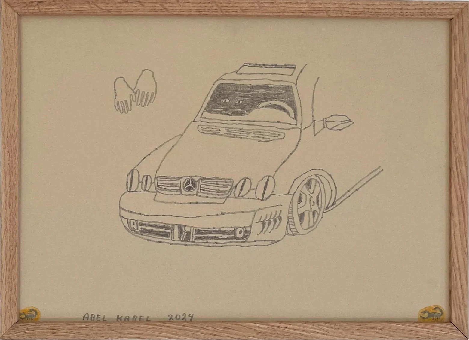 Untitled, work on paper by danish emerging artist Abel Kabel