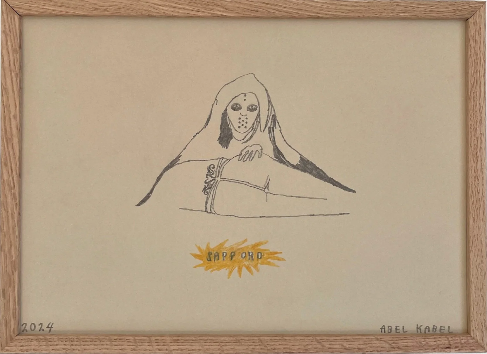 Untitled, work on paper by danish emerging artist Abel Kabel