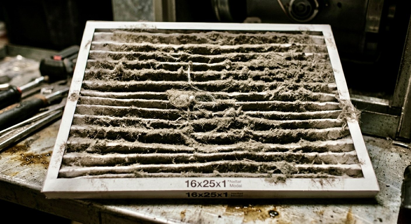 Dirty Air Filter from inspection