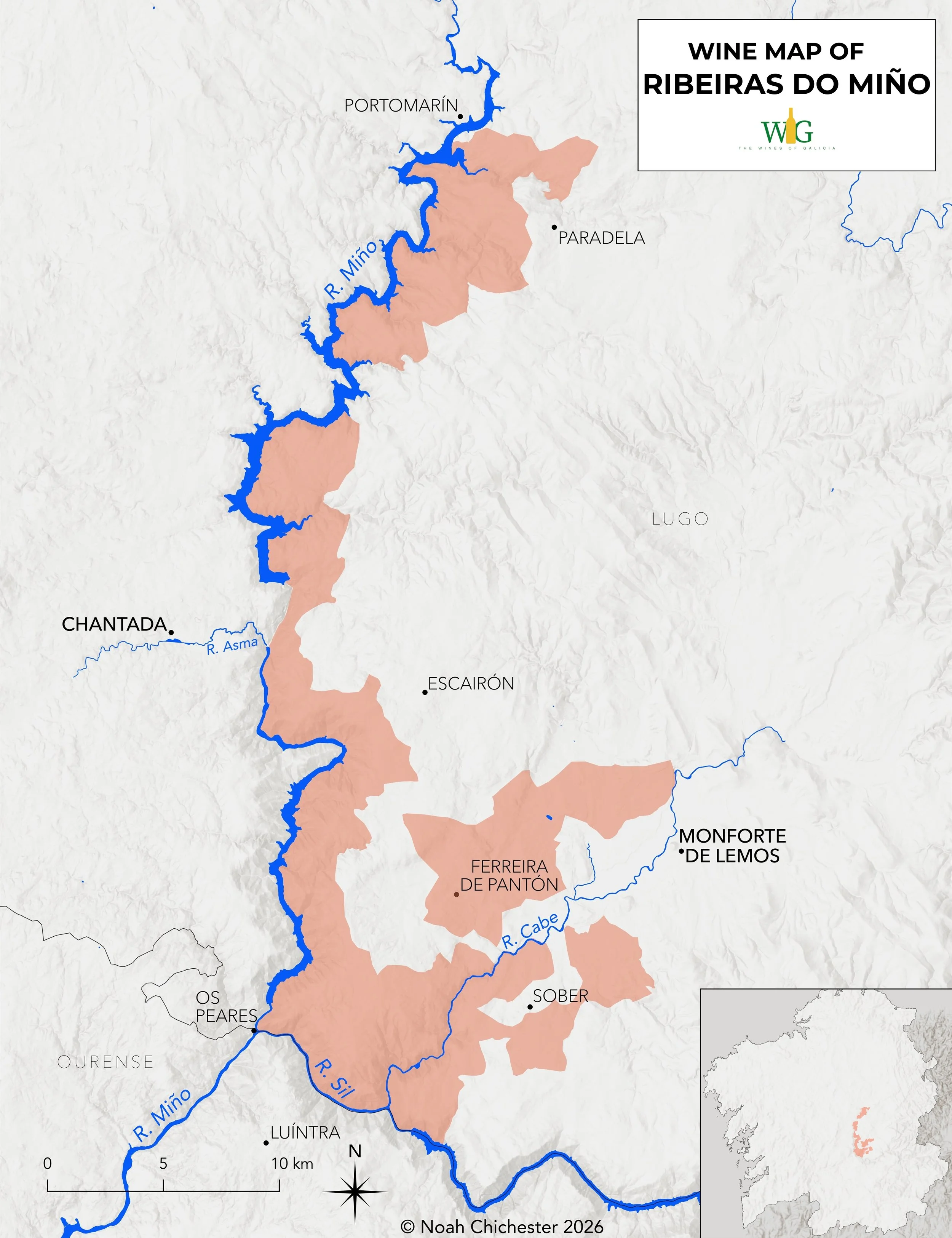 wine map of ribeiras do miño subone of do ribeira sacra