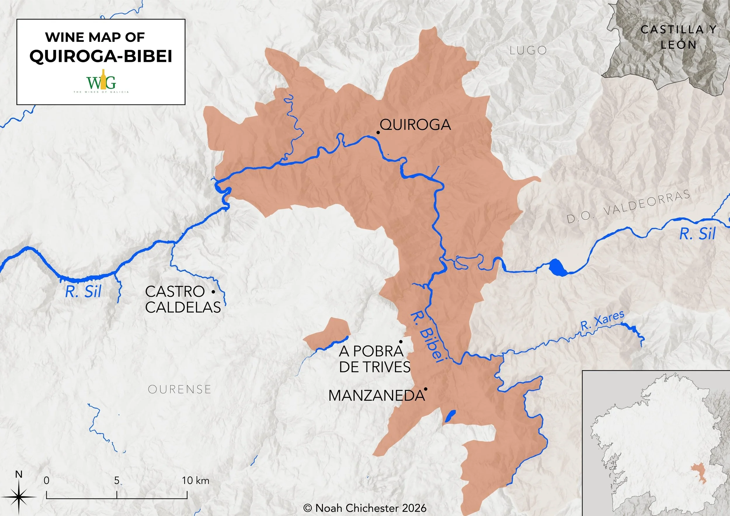 wine map of quiroga bibei subzone of do ribeira sacra