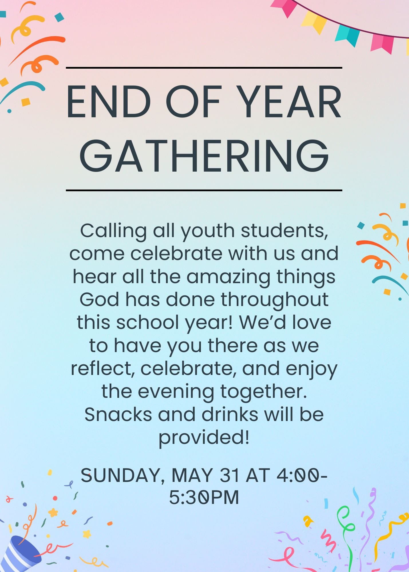 Youth End of Year Party