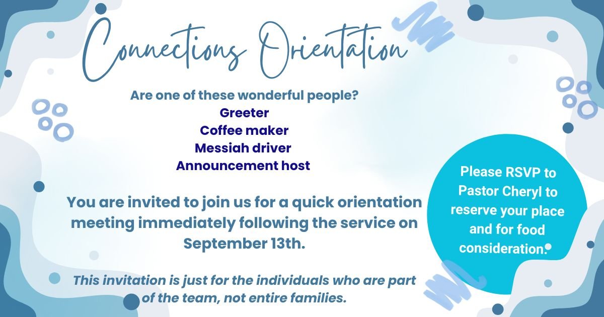 Connections Team Orientation