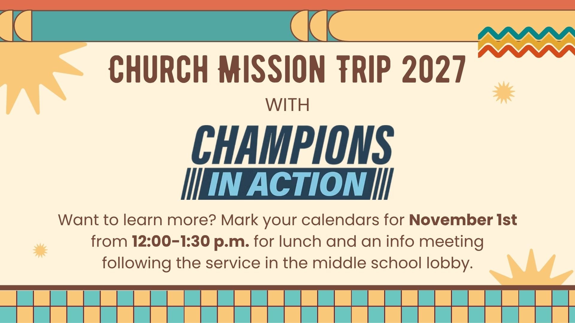 Church Missions Trip 2027