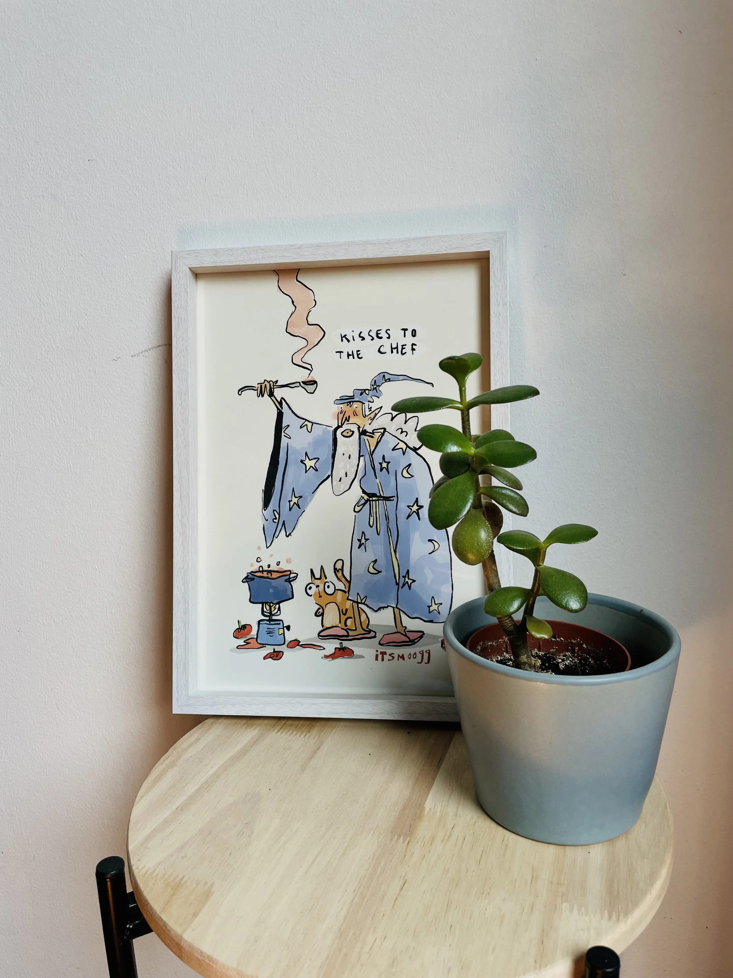 Kisses to the Chef  Art Print