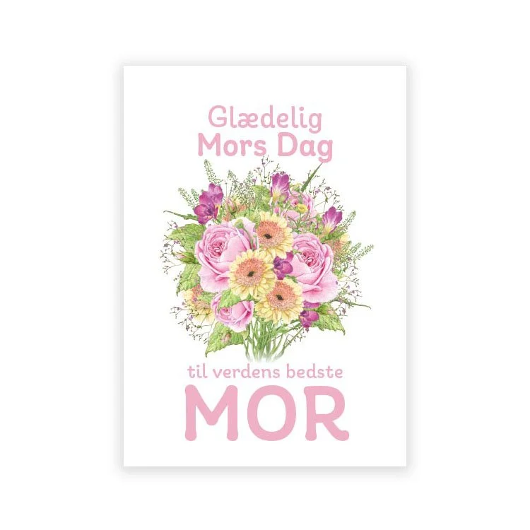 Glædelig-mors-dag-til verdens-bedste-mor-A7-buket-blomster-minikort-blomsterkort-Marianne-Scheel.jpg