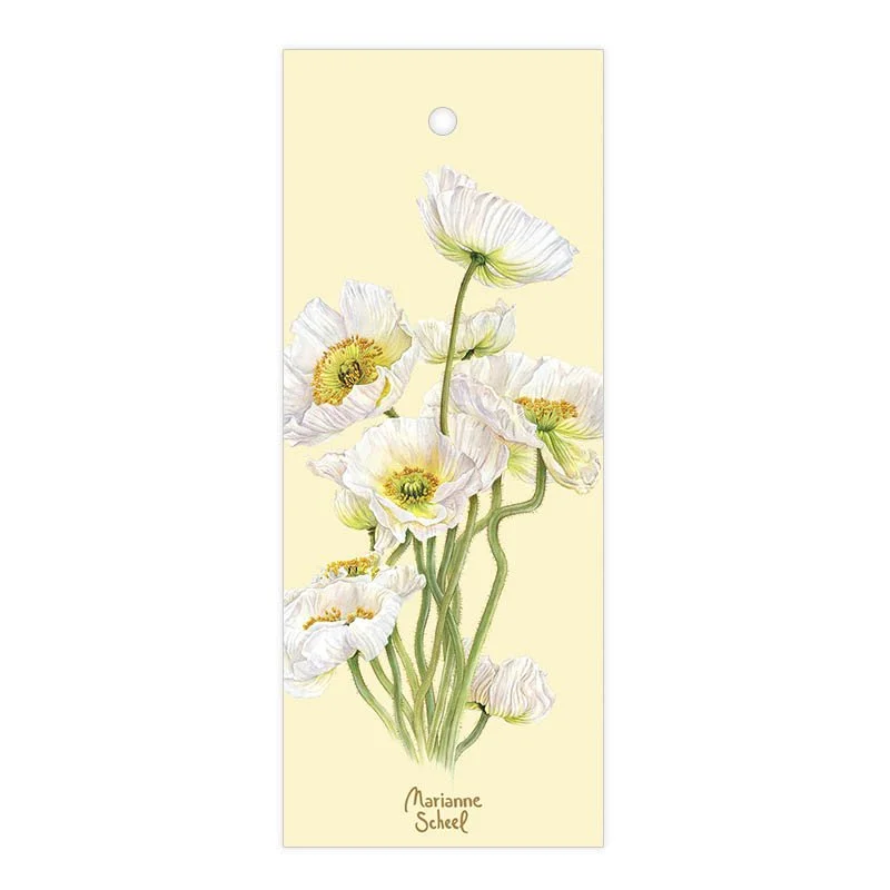 Blomster-tags-kort-hvide-valmuer-pastelgul-baggrund-til-og-fra-til-snor-marianne-scheel-illustration.jpg