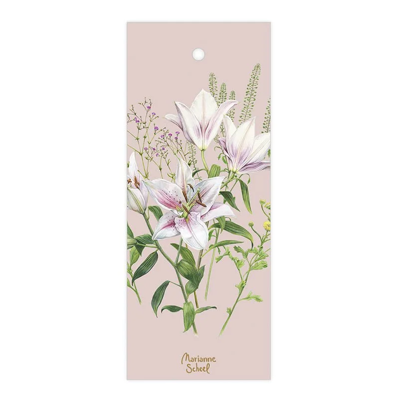 Blomster-tags-kort-liljebuket-lyserød-baggrund-til-og-fra-til-snor-marianne-scheel-illustration.jpg
