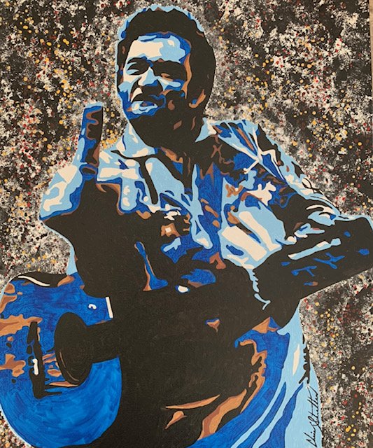 Johnny Cash Acrylic on Canvas 24" x 36"