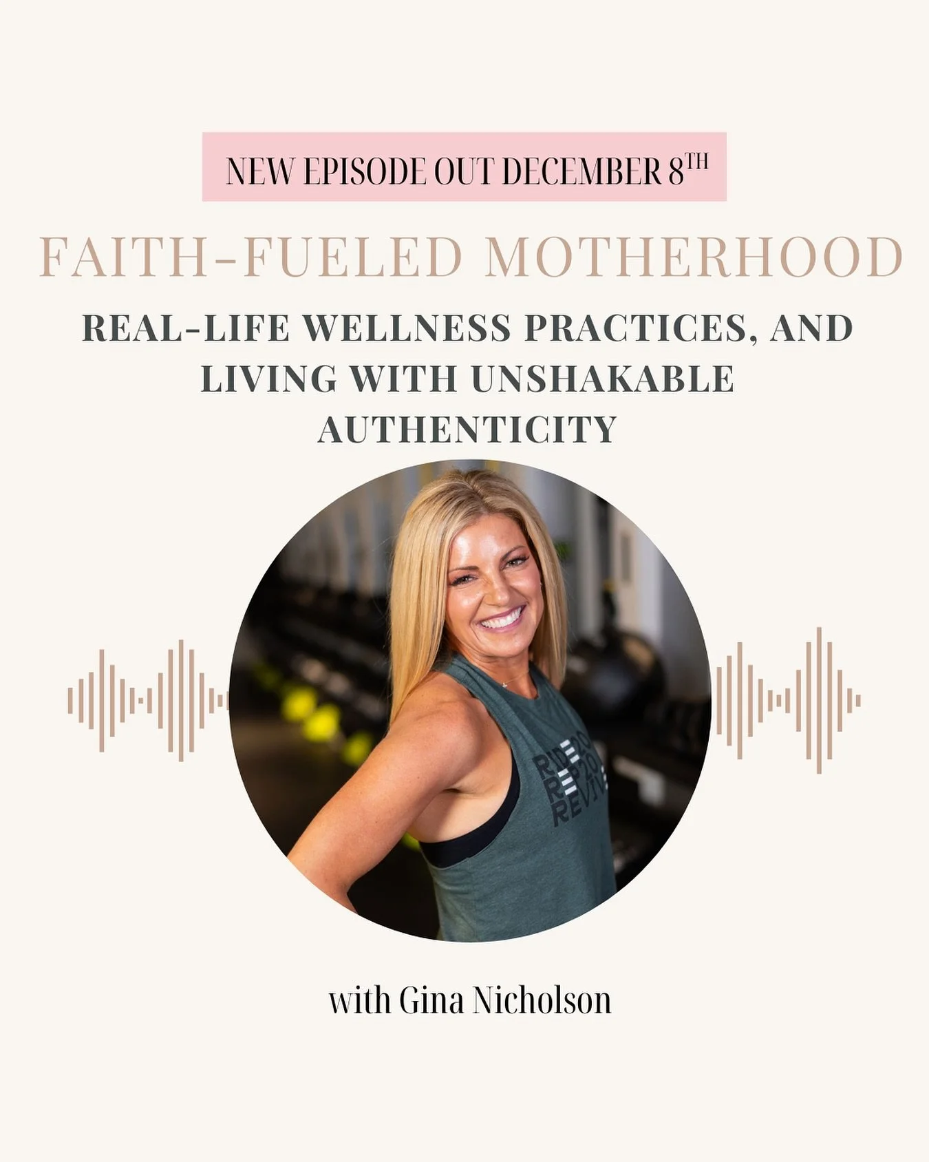 NEW EPISODE drops Monday! 🎧✨

I&rsquo;m sitting down with Gina Nickleson @ginanich a mom of four, woman of faith, and fitness + health coach who is all about helping women feel their best from the inside out.

We talk about staying grounded in the c