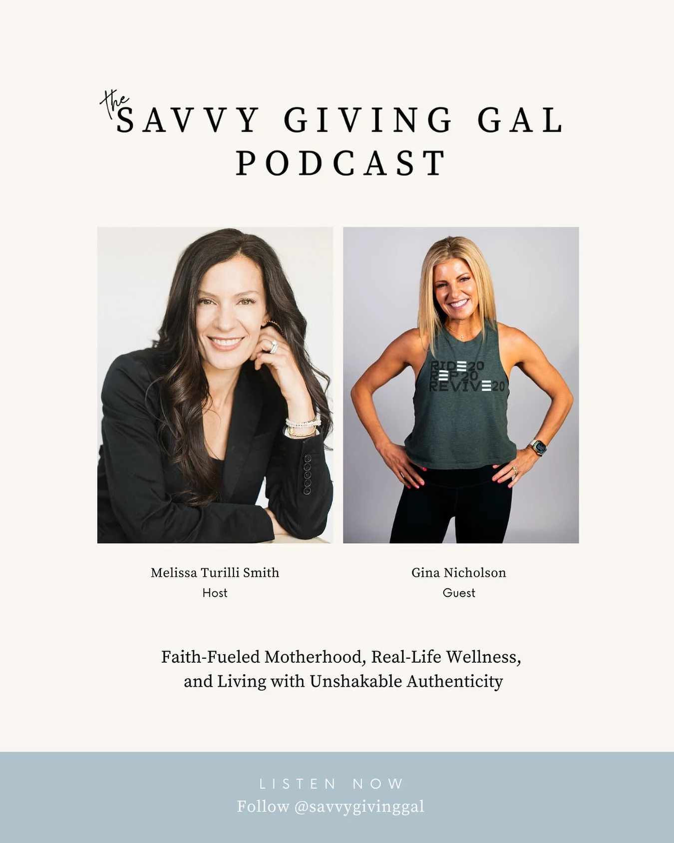 NEW EPISODE OUT TODAY! 🎙️

I just had the most real and refreshing conversation with Gina Nicholson, a mom of four, woman of faith, and fitness coach who truly gets what it means to juggle it all. 💛

If you&rsquo;ve been craving more energy, peace,