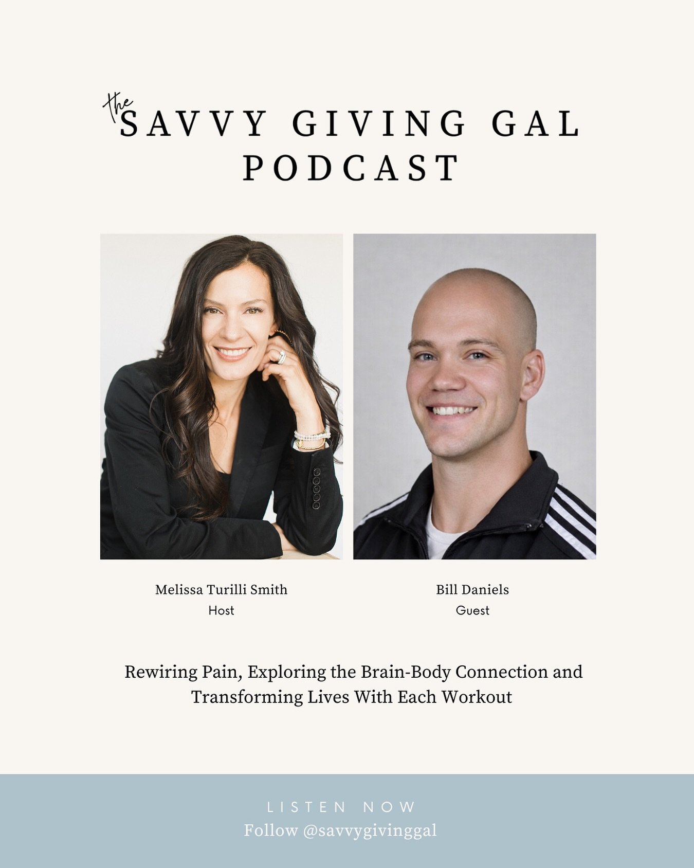 NEW EPISODE OUT TODAY! 🎙️✨

I had the best time sitting down with my old friend and award-winning personal trainer Bill Daniels. 

Bill is the founder of Beyond Fitness Online and he is doing remarkable work in the world of fitness and pain relief. 