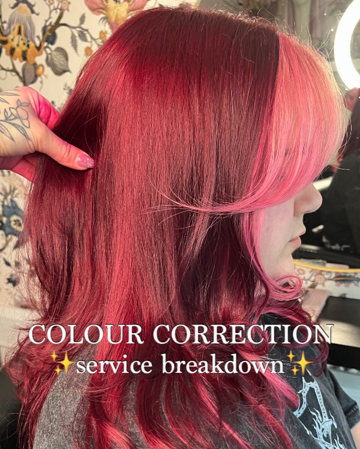 The thought process behind a colour correction💡 

The application, order of service and the formulas are all what is computing in my head whilst I&rsquo;m chatting away to you all🥰!

..crazy right??

Lovedddddd doing this colour change on Paula, th