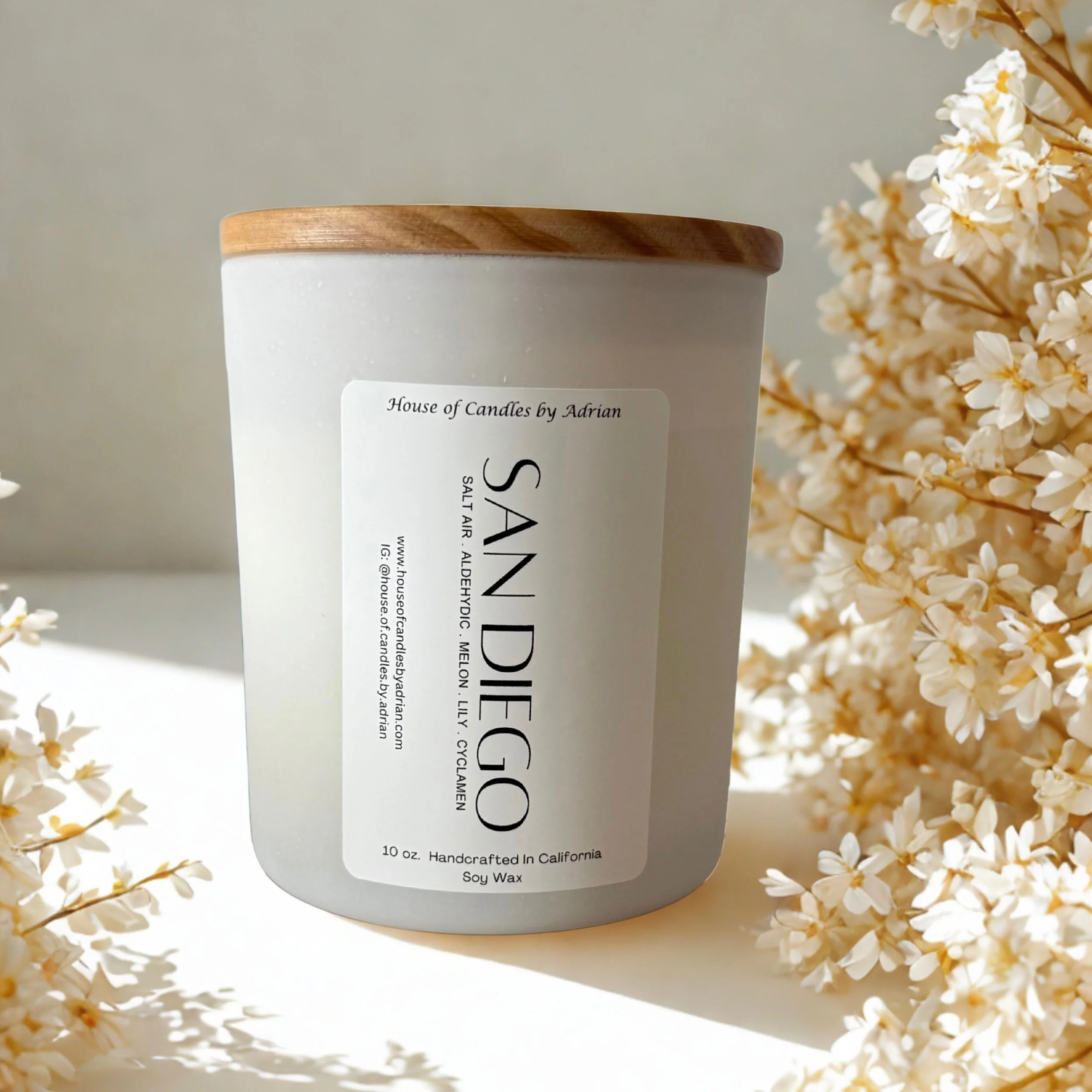 San Diego Scented Candle 10 oz and 15 oz