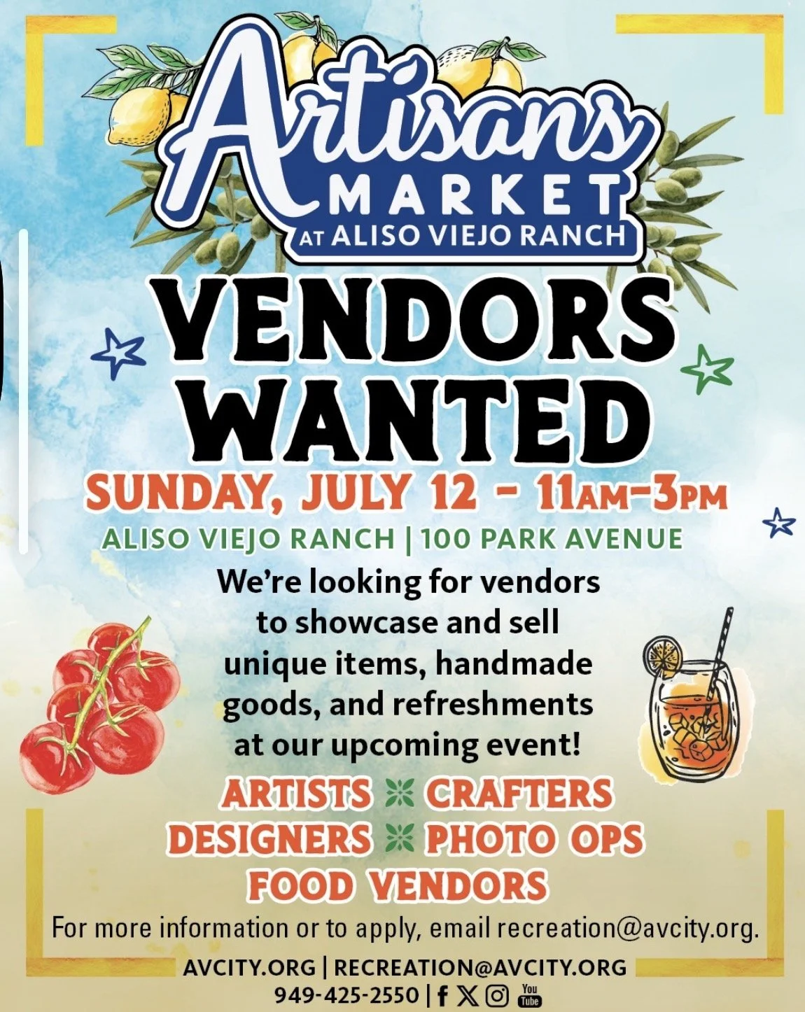 Artisans Market at Aliso Viejo Ranch