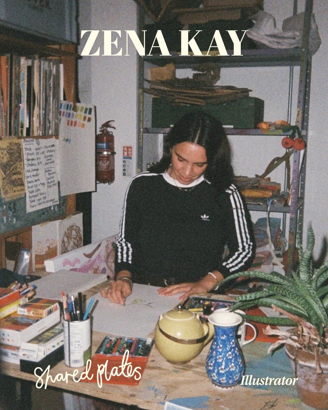 Introducing our second &ndash; ARTIST IN RESIDENCE
Illustrator @zena.kay 

Zena&rsquo;s been busy creating our branding for Shared Plates. All the fantastic doodles dotted around our socials are from her. We will also be working with Zena on a map of