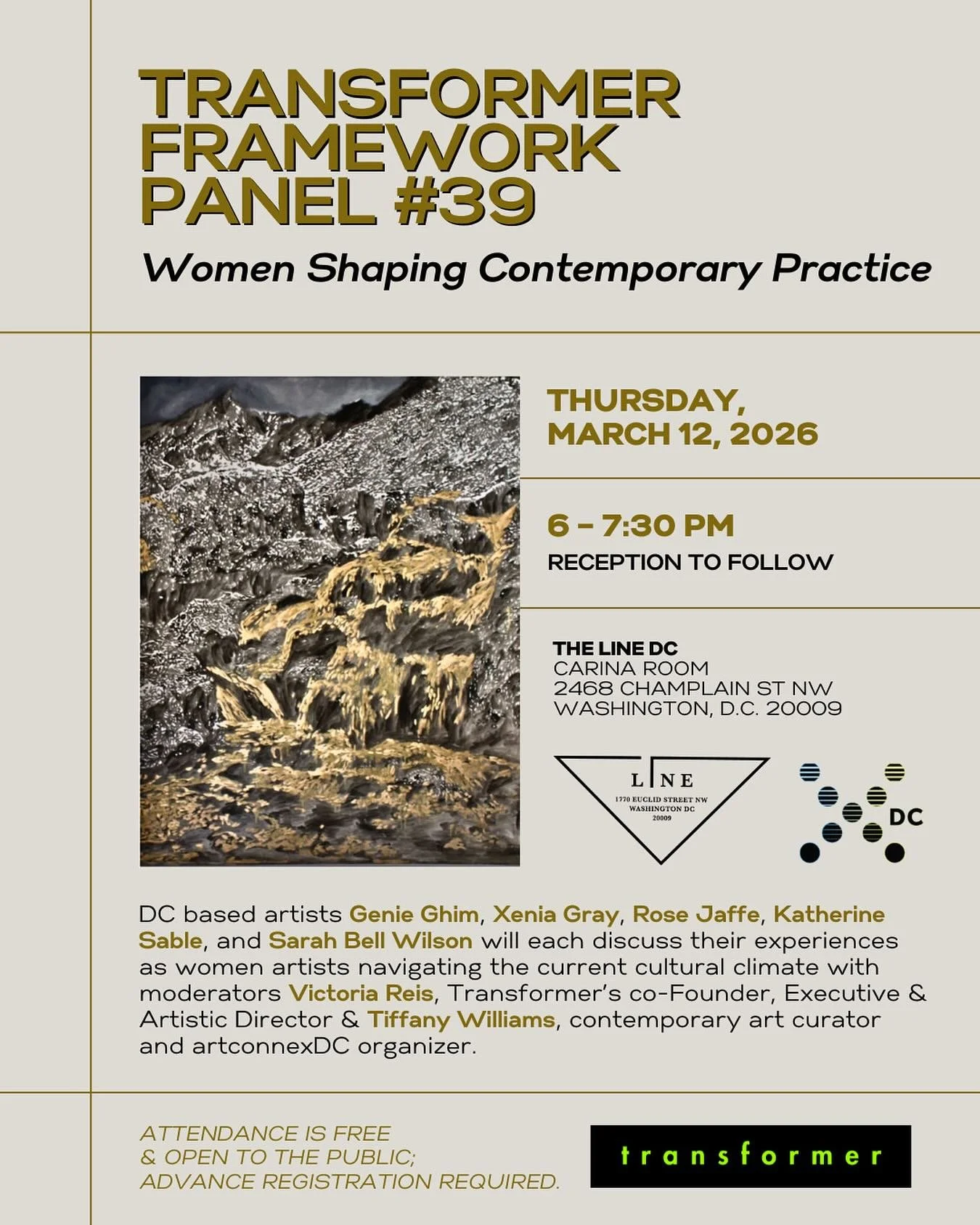 Thrilled to collaborate with @transformerdc on this awesome panel coming up March 12th, celebrating Women&rsquo;s History Month with bold voices and fresh perspectives ✨⁠
⁠
Transformer continues their insightful, artist-centered FRAMEWORK Panel Serie