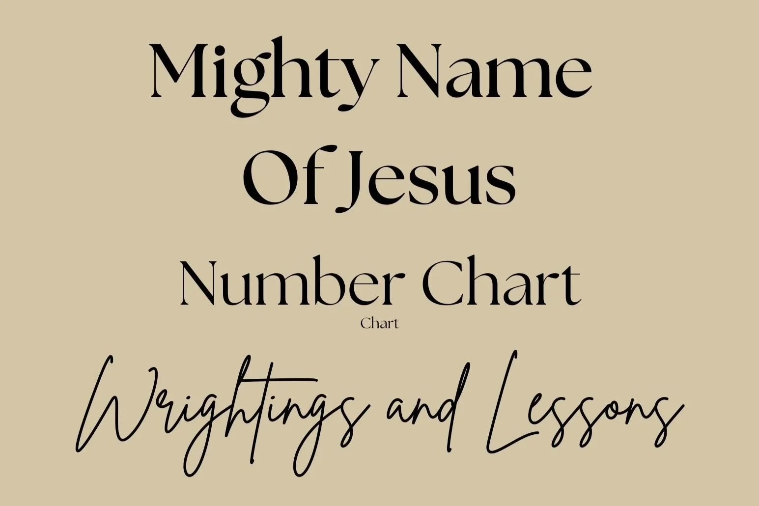 Mighty Name Of Jesus