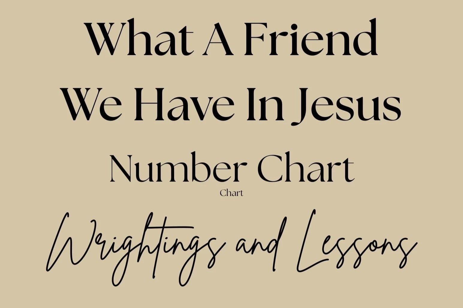 What A Friend We Have In Jesus