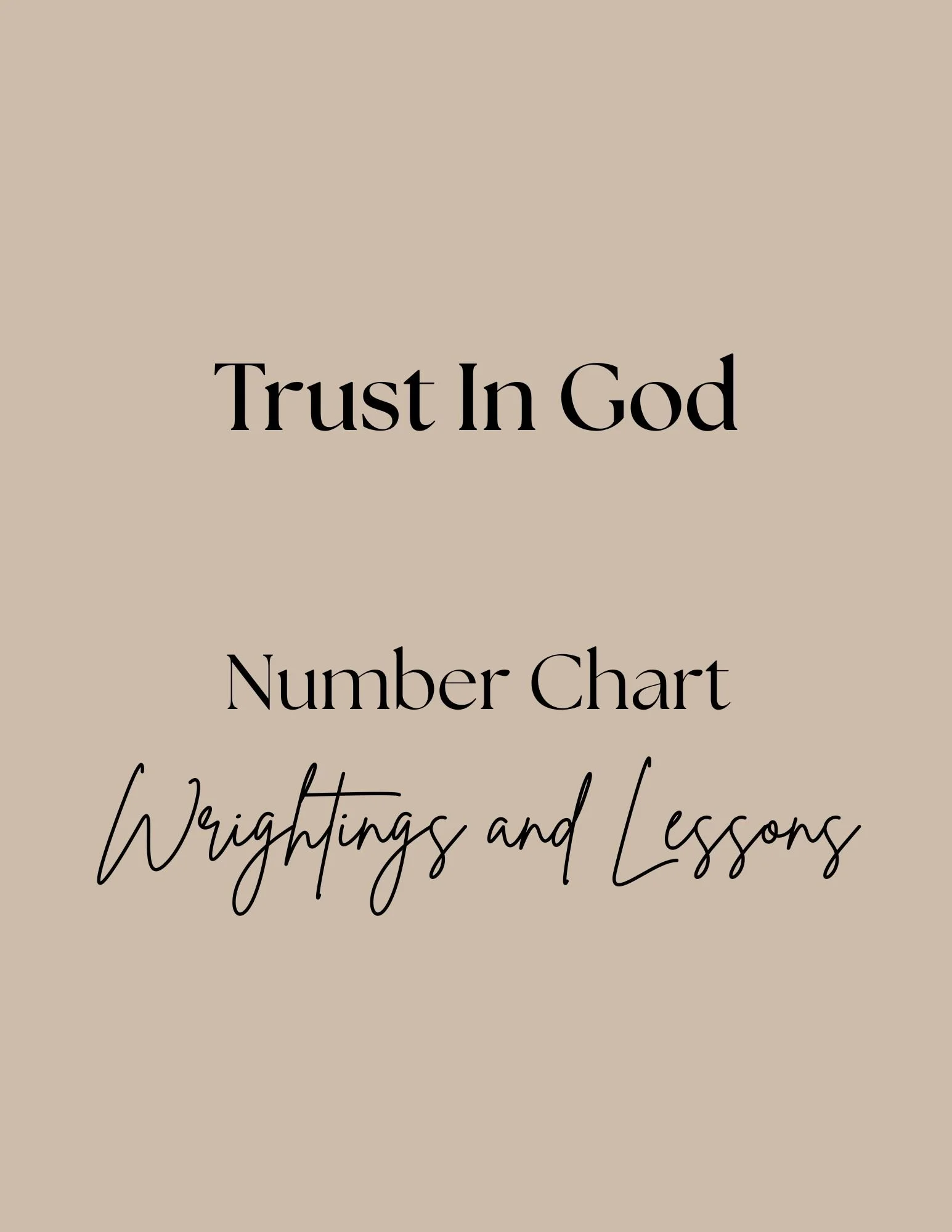 Trust In God