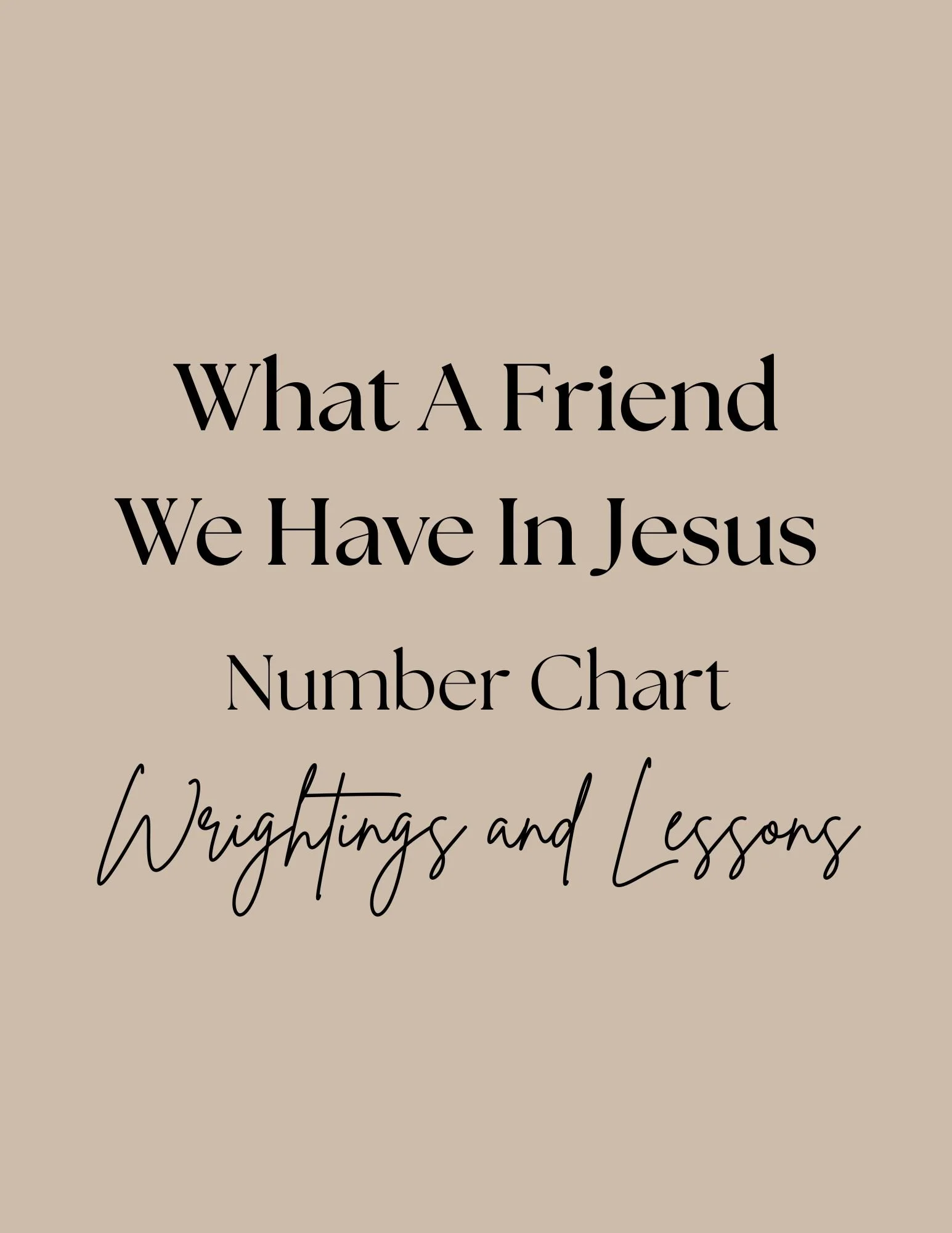 What A Friend We Have In Jesus