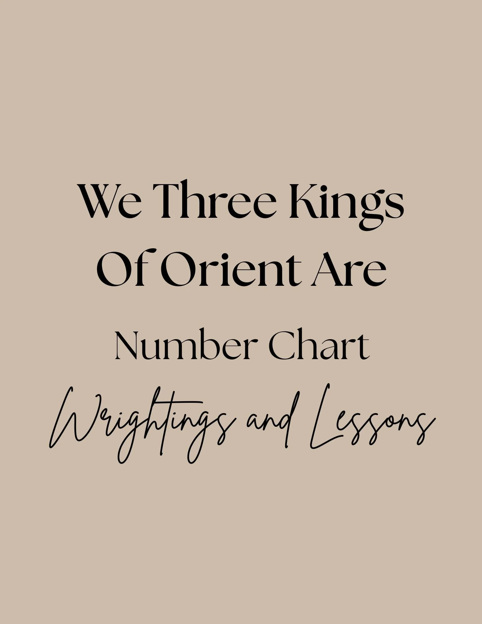 We Three Kings Of Orient Are