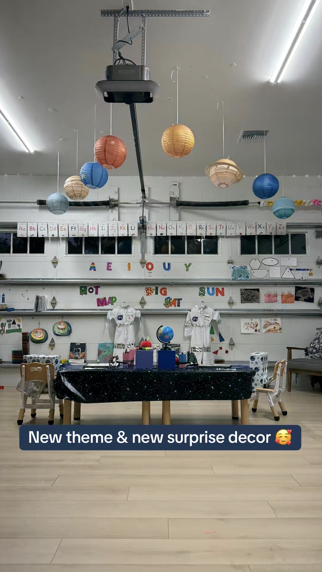 How We Turned Our Homeschool Room Into Space for Our Preschool Space Unit