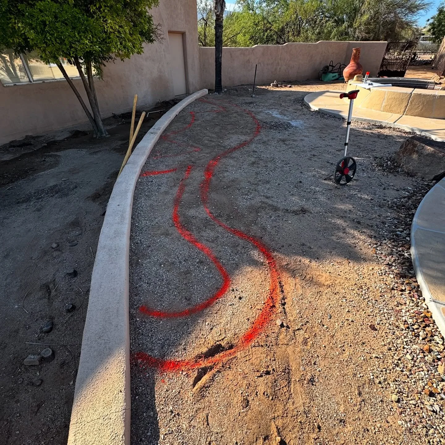 Giving our clients a refresh/restart in their yard! Adding some key features every Arizona yard needs 🔥with @denomy_designs ! Small sneak peak of Denomy&rsquo;s 3D rendering of what&rsquo;s to come ! 🧱👀