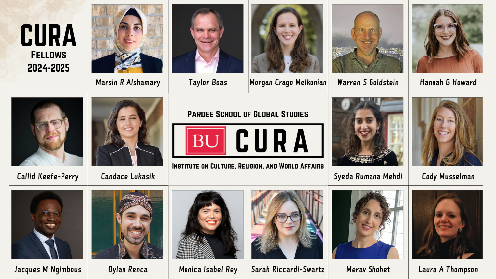 BU CURA 2024-2025 Religion and Global Affairs Fellows