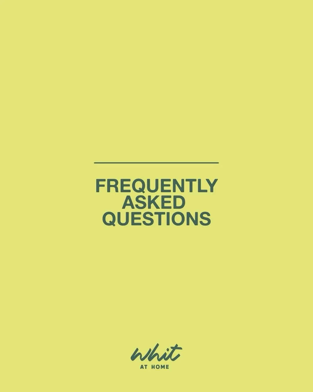 GIVE ME THE FAQS.⁠