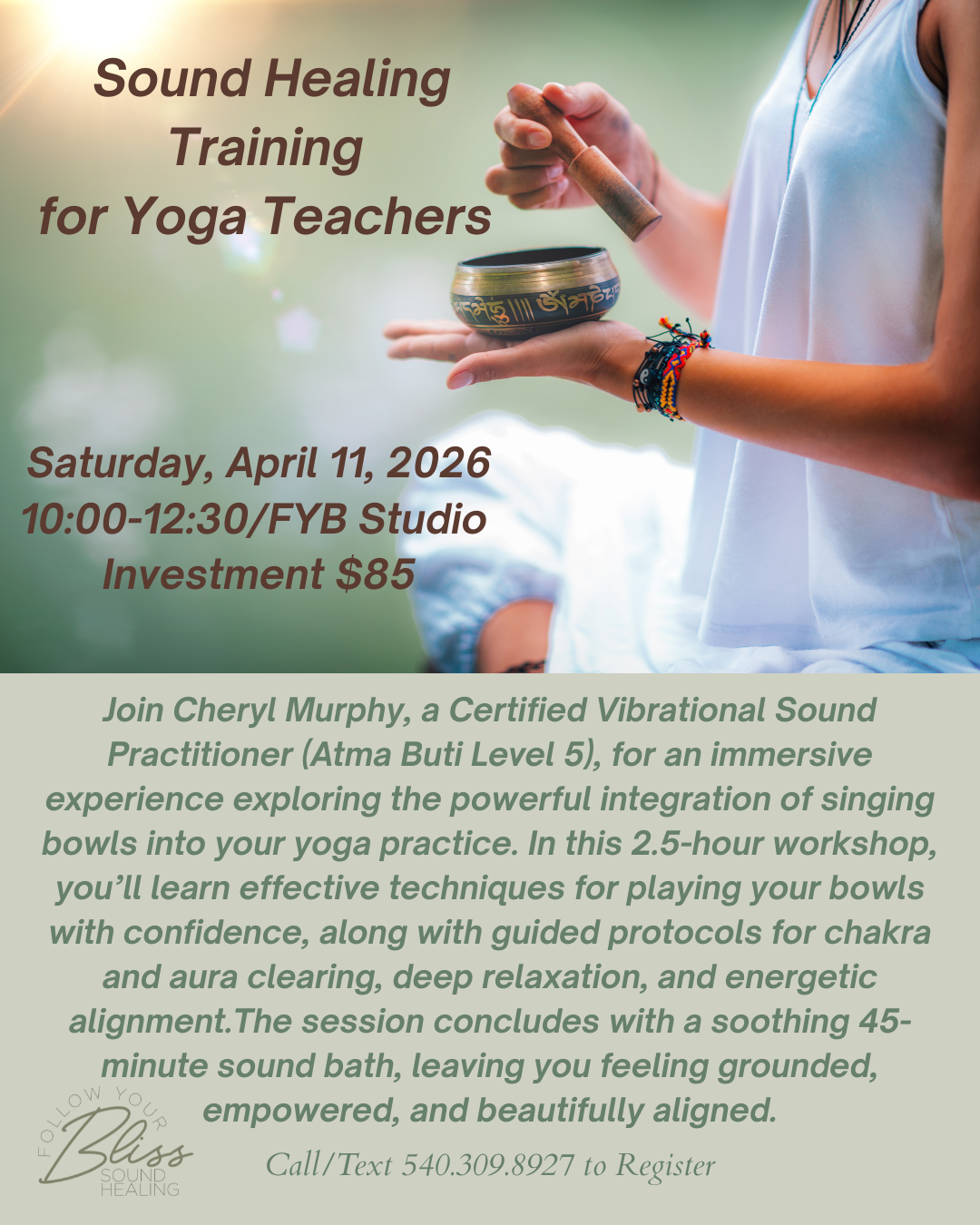 Sound Healing Training for Yoga Teachers