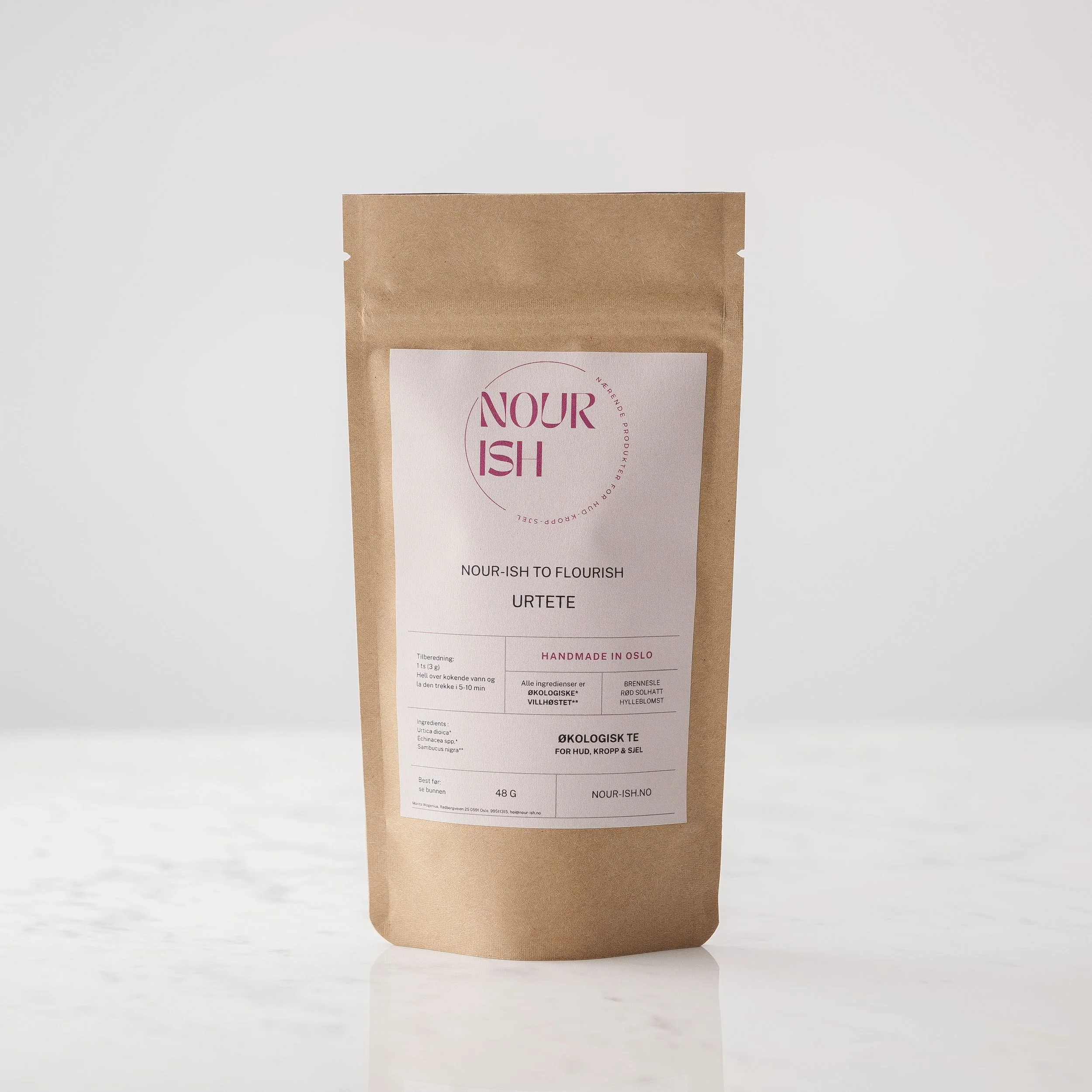 økologisk urtete for ro og indre balanse fra Nour-ish