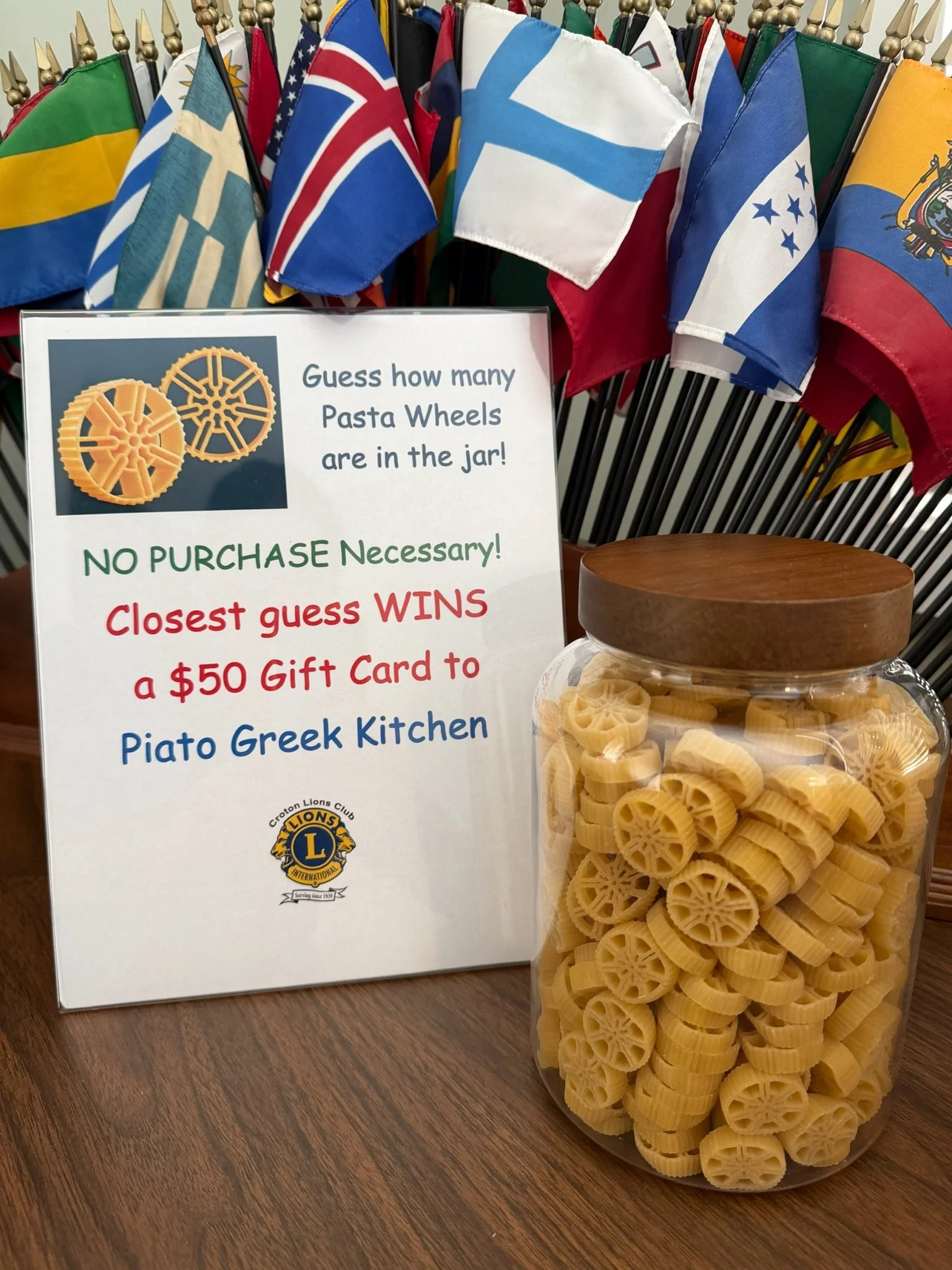 Pasta wheel guessing game