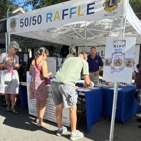 Image of 50-50 raffle table at Oktoberfest