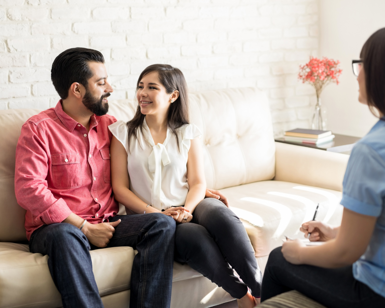 a couple in couples counseling
