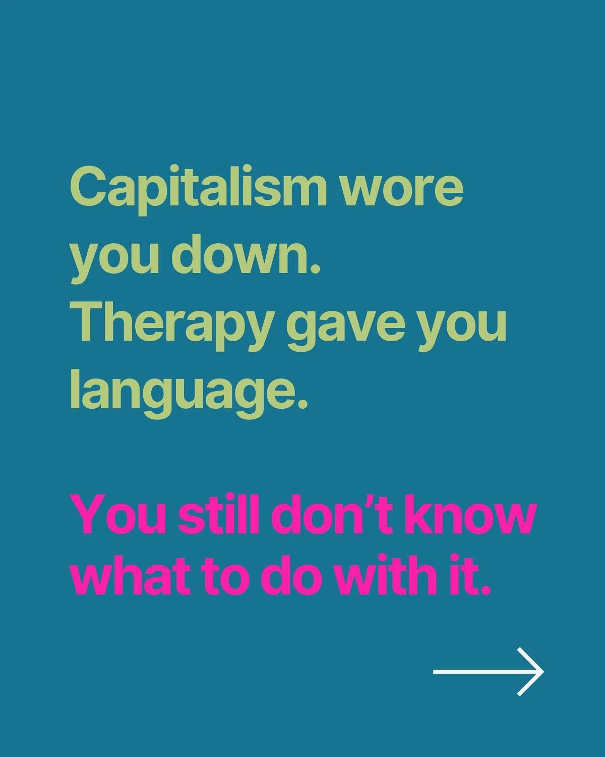 Capitalism Has Worn You Down.

If you&rsquo;re seeking someone who can help you make sense of the emotional complexity you feel towards your job and discern a different way forward, l&rsquo;d be honored to work with you. 

#choicepointscareercoach #c